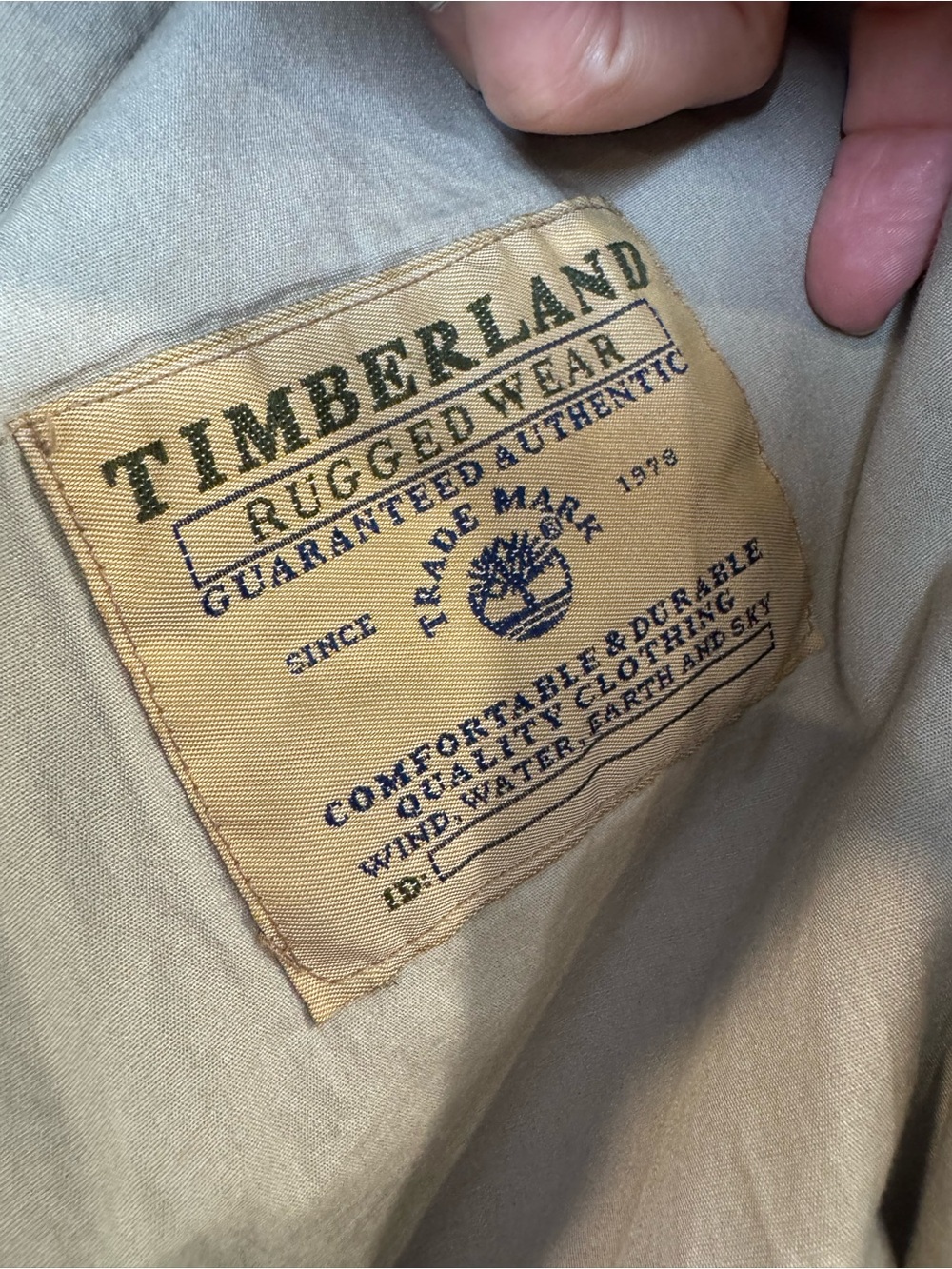 Vintage 1996 Timberland Rugged barn Jacket Beige Canvas Utility Coat pocket - Picture 10 of 15